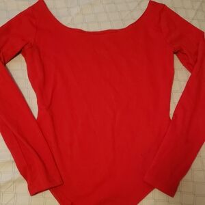 Like new off the shoulder red bodycon bodysuit